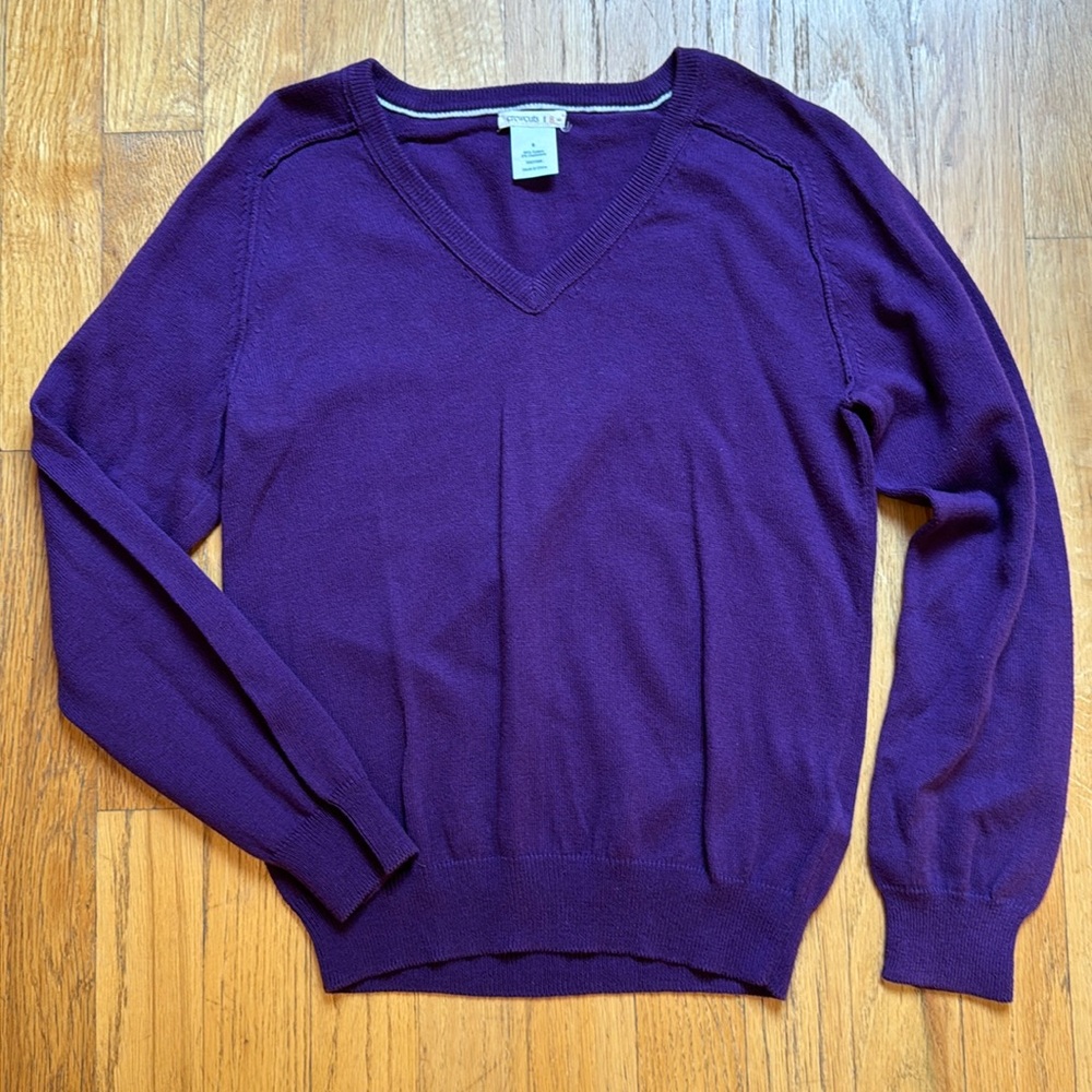 Crewcuts sz 8 eggplant cotton/cashmere sweater, NWOT
